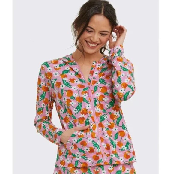 Draper James x Lands' End Women's Hooded Full Zip Long Sleeve Rash Guard UPF 50 - Picture 1 of 10